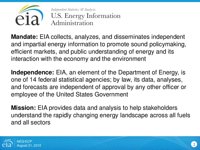 39th Annual Conference of New England Governors and Eastern Canadian Premiers – EIA – slide 2