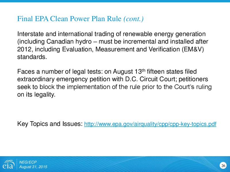 39th Annual Conference of New England Governors and Eastern Canadian Premiers – EIA – slide 26