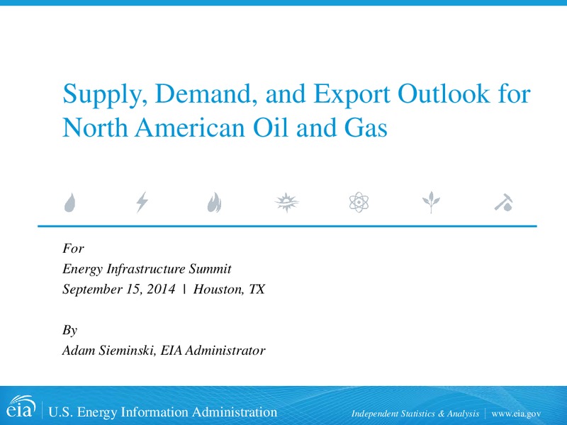 Energy Infrastructure Summit – EIA – slide 1