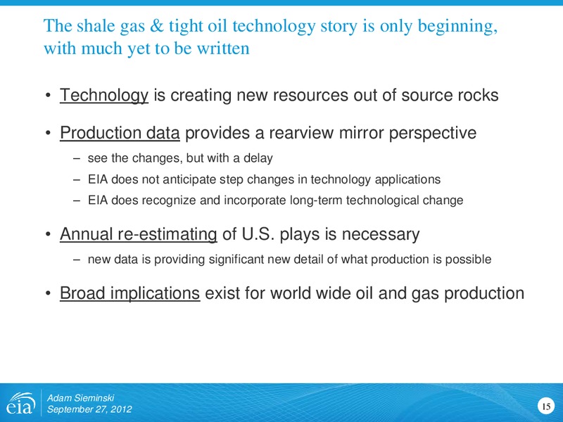 Federal Forecasters Conference – EIA – slide 15