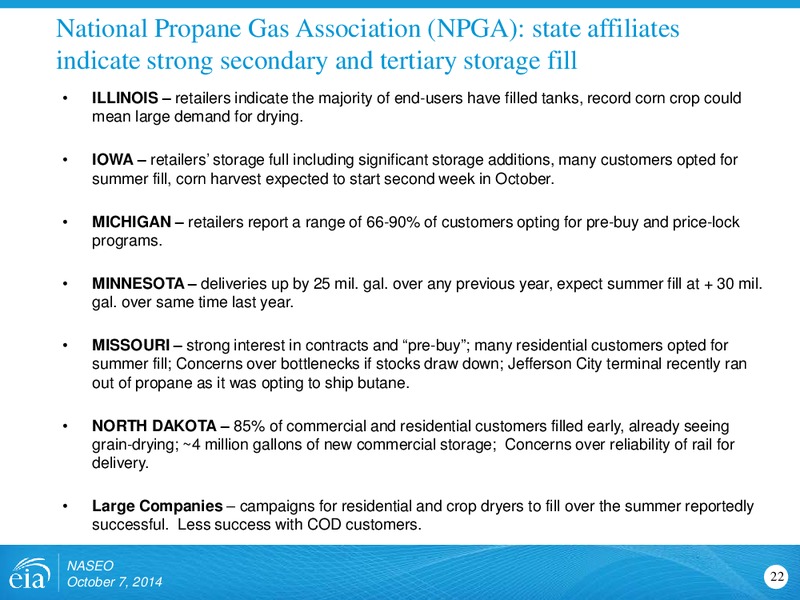 October 2014 Investor Presentation – EIA – slide 22
