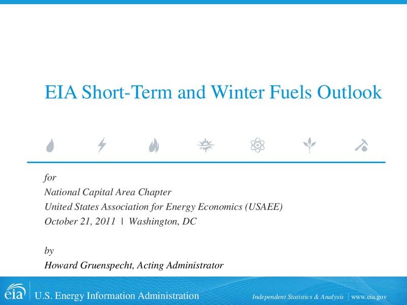 EIA Short Term and Winter Fuels Outlook – EIA – slide 1
