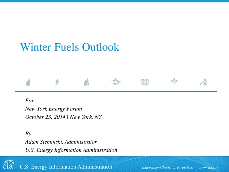 New York Energy Forum – EIA – slide 1