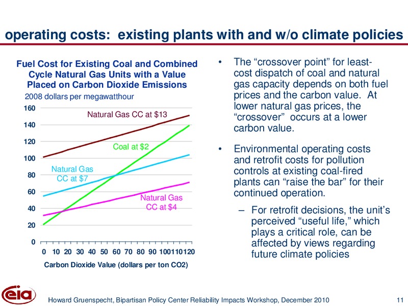 US Electricity Outlook and Issues – EIA – slide 11