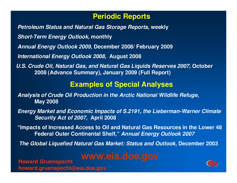 Annual Energy Outlook 2009 – EIA – slide 21