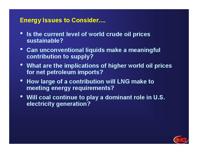 LONG TERM OUTLOOK FOR US ENERGY MARKETS – EIA – slide 2