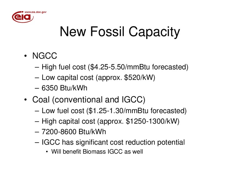 EIA Projections of Renewable Energy Costs – EIA – slide 9