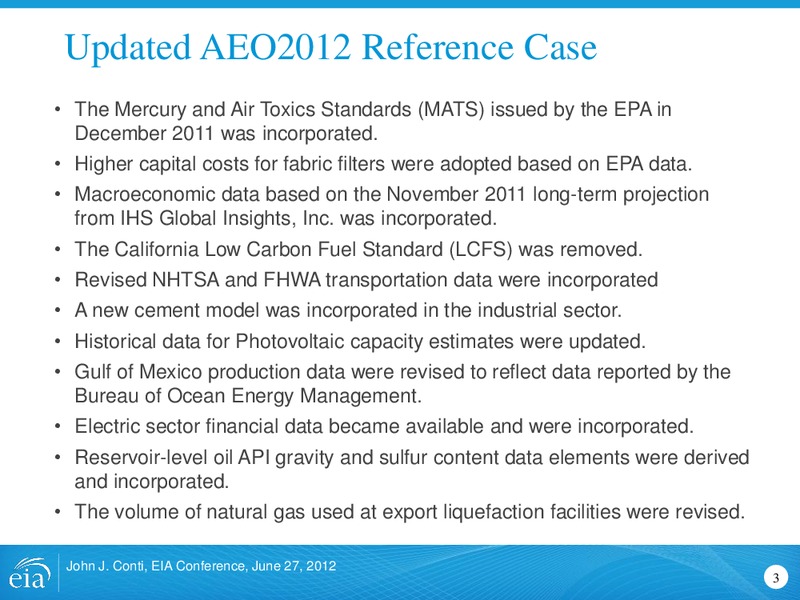 June 2012 Investor Presentation – EIA – slide 3
