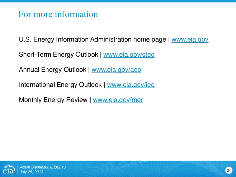 International Energy Outlook 2013 – EIA – slide 24