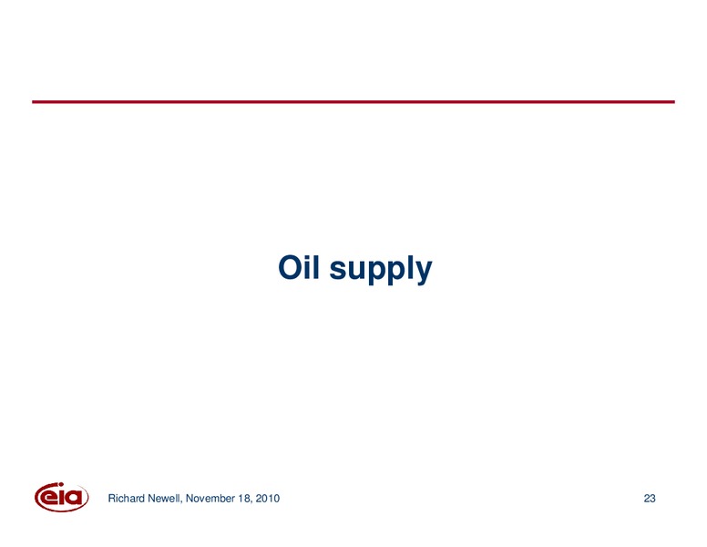 Energy and Financial Markets Initiative  Update on Work Related to Oil Markets – EIA – slide 23