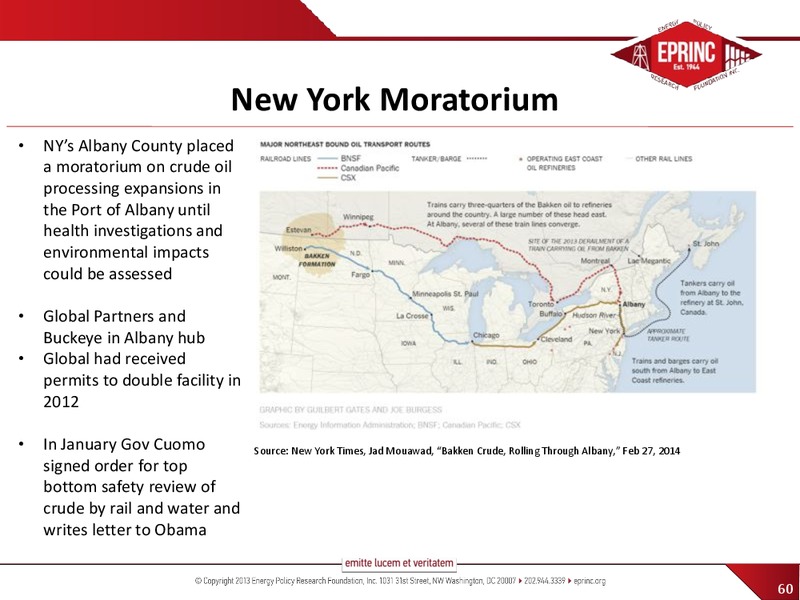 THE FUTURE OF CRUDE OIL IN THE US AND CANADA – Energy Policy Research Foundation, Inc – slide 60