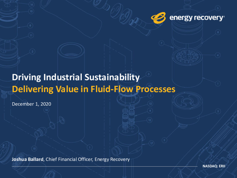 December 2020 Investor Presentation – Energy Recovery – slide 1