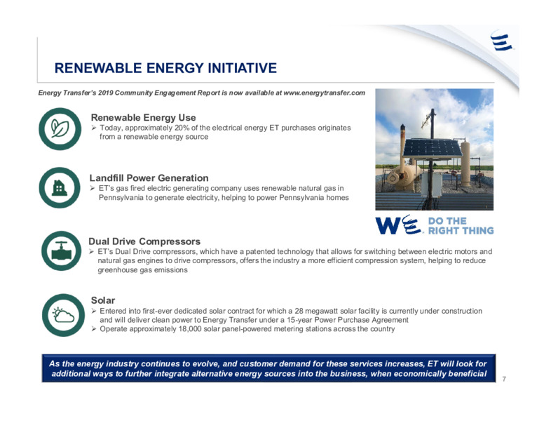 Investor Presentation January 2021 – Energy Transfer LP – slide 6