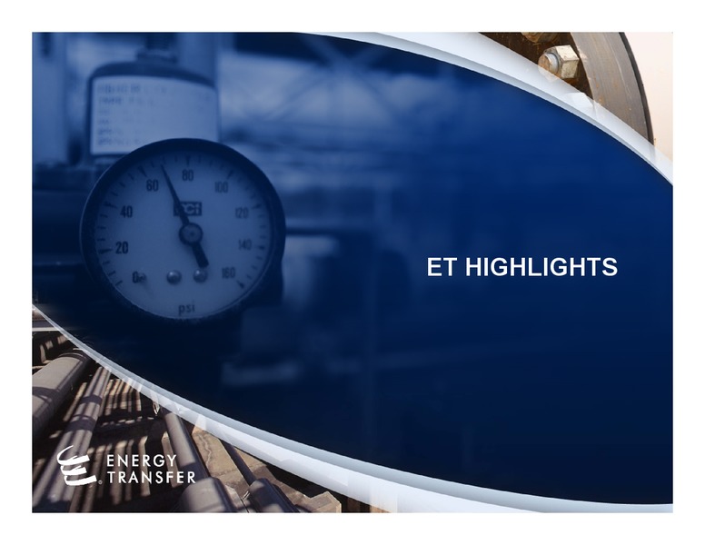 Goldman Sachs Global Energy Conference – Energy Transfer LP – slide 2
