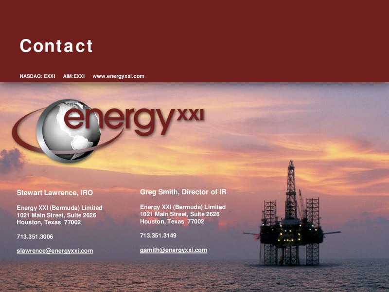 Q3 2012 Earnings Call – Energy XXI Gulf Coast, Inc – slide 15