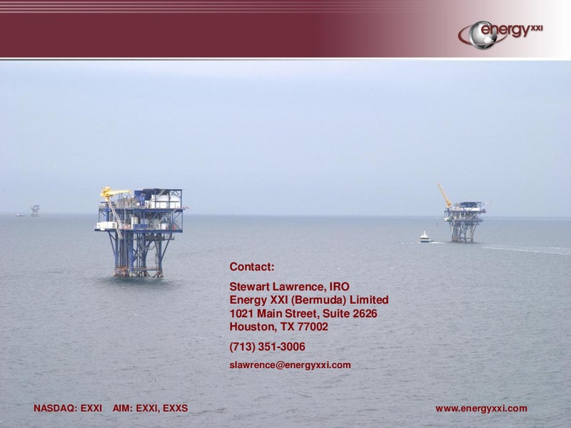 Q3 2010 Earnings Call – Energy XXI Gulf Coast, Inc – slide 9