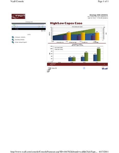 EnerComs London Oil and Gas Conference – Energy XXI Gulf Coast, Inc – slide 30