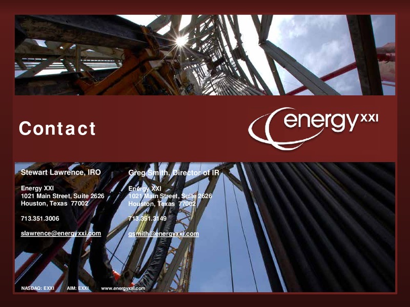 Global Hunter Securities GHS 100 Energy Conference – Energy XXI Gulf Coast, Inc – slide 26