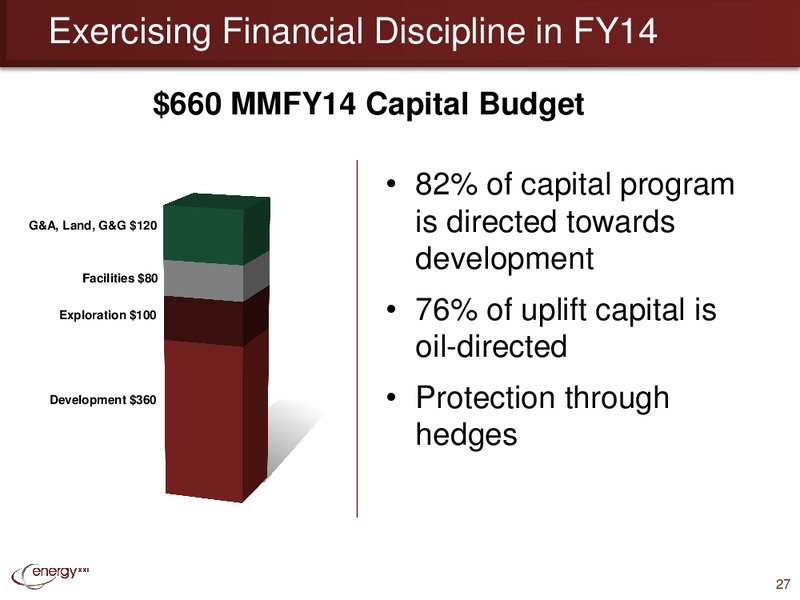 Enercom Conference – Energy XXI Gulf Coast, Inc – slide 26