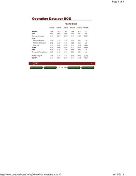 Rodman & Renshaw Annual Global Investment Conference – Energy XXI Gulf Coast, Inc – slide 25