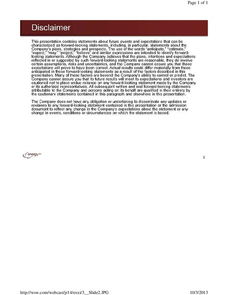 Johnson Rice & Company Energy Conference – Energy XXI Gulf Coast, Inc – slide 2
