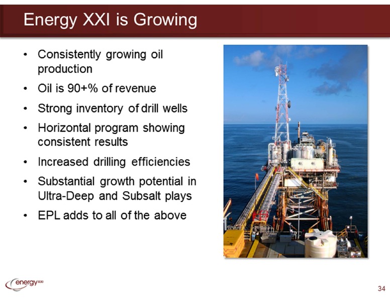 BARCLAYS HIGH YIELD BOND & SYNDICATED LOAN CONFERENCE – Energy XXI Gulf Coast, Inc – slide 33