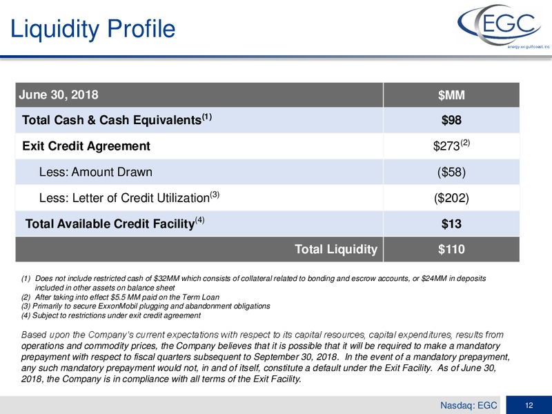 2Q 2018 Investor Presentation – Energy XXI Gulf Coast, Inc – slide 10