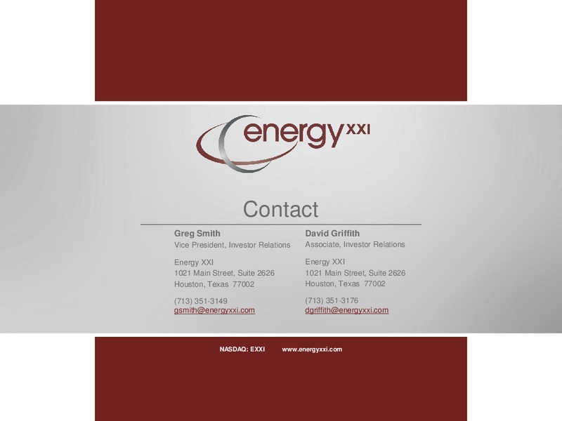 Fiscal 2016 First Quarter Earnings Conference Call – Energy XXI Gulf Coast, Inc – slide 15
