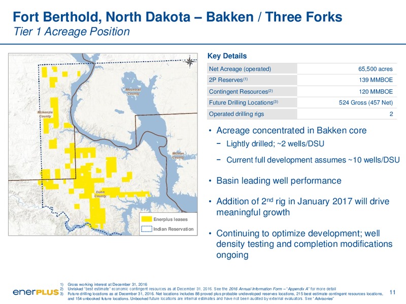 April 2017 Corporate Presentation – Enerplus Corp – slide 11