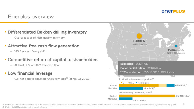 1Q 2023 Earnings Presentation – Enerplus Corp – slide 2