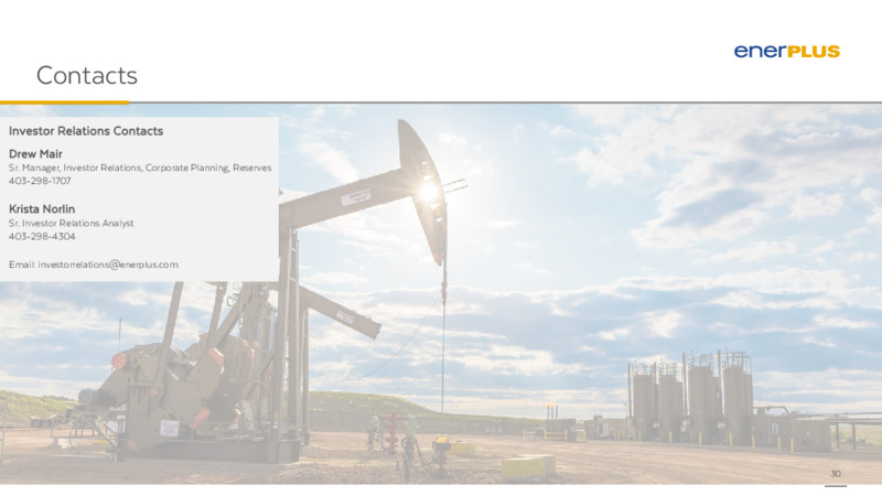 1Q 2023 Earnings Presentation – Enerplus Corp – slide 28