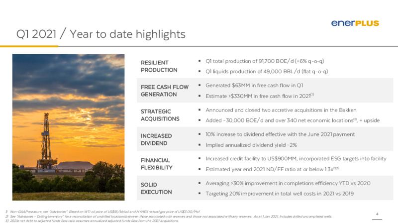 2Q 2021 Earnings Presentation – Enerplus Corp – slide 3