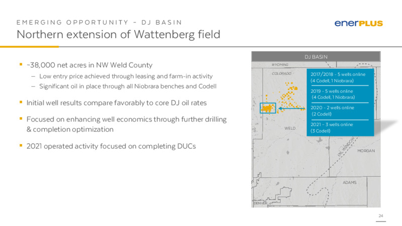 August 2021 Investor Update – Enerplus Corp – slide 23
