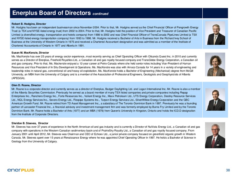Investor Update April 2016 – Enerplus Corp – slide 38