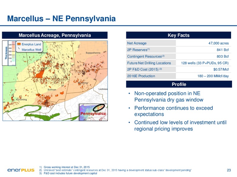 June 2016 Investor Update – Enerplus Corp – slide 23