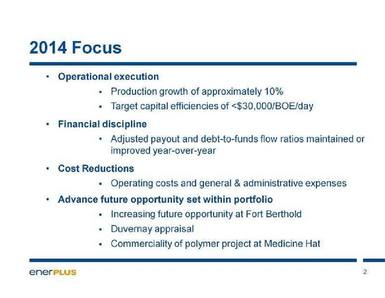 GHS ENERGY CONFERENCE – Enerplus Corp – slide 3