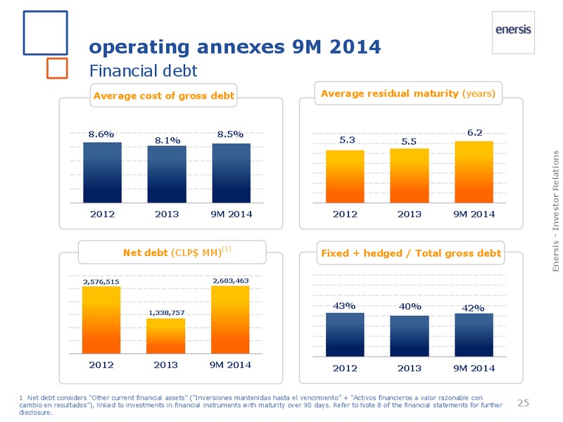2014 results – Enersis – slide 25
