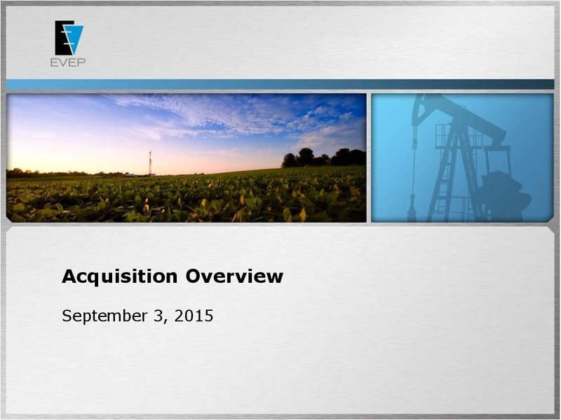 September 2015 Acquisition Overview – Enervest Ltd. – slide 1