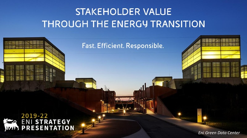 Strategy Presentation – Eni S.P.A – slide 1