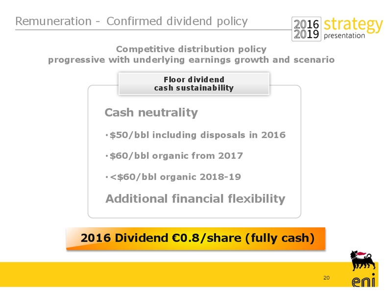 March 2016 Investor Presentation – Eni S.P.A – slide 17