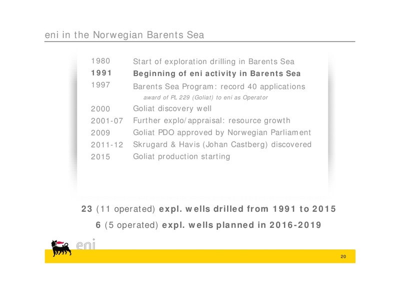 Goliat Field Trip Hammerfest – Eni S.P.A – slide 20