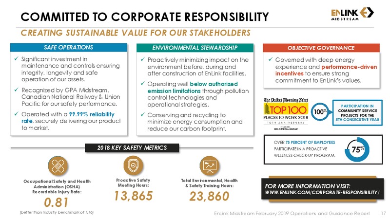 2019 Guidance and 4Q FY 2018 Earnings Call Presentation – Enlink Midstream Partners Lp – slide 15