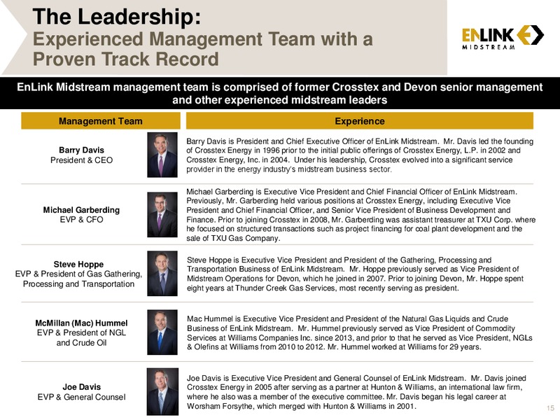 MITSUBISHI UFJ SECURITIES OIL & GAS CONFERENCE – Enlink Midstream Partners Lp – slide 14