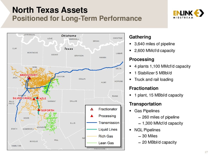 MITSUBISHI UFJ SECURITIES OIL & GAS CONFERENCE – Enlink Midstream Partners Lp – slide 26