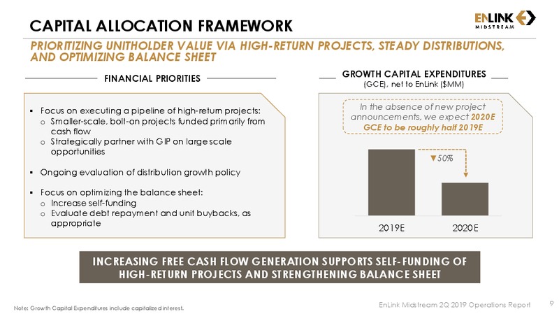 2Q 2019 Earnings Presentation – Enlink Midstream Partners Lp – slide 8