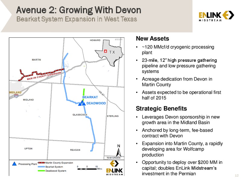 GOLDMAN SACHS POWER UTILITIES & MLP PIPELINE CONFERENCE – Enlink Midstream Partners Lp – slide 11