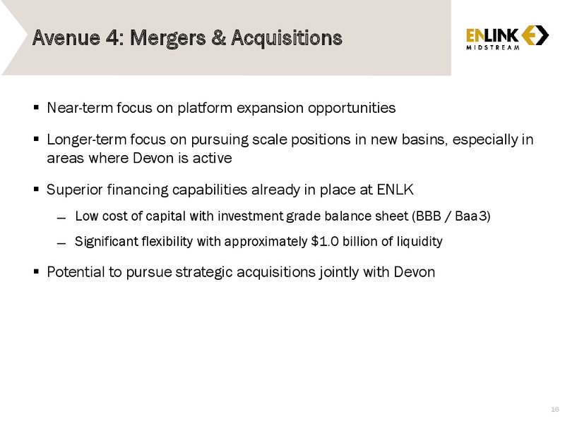 CITI ONE ON ONE MLP AND MIDSTREAM INFRASTRUCTURE CONFERENCE – Enlink Midstream Partners Lp – slide 15