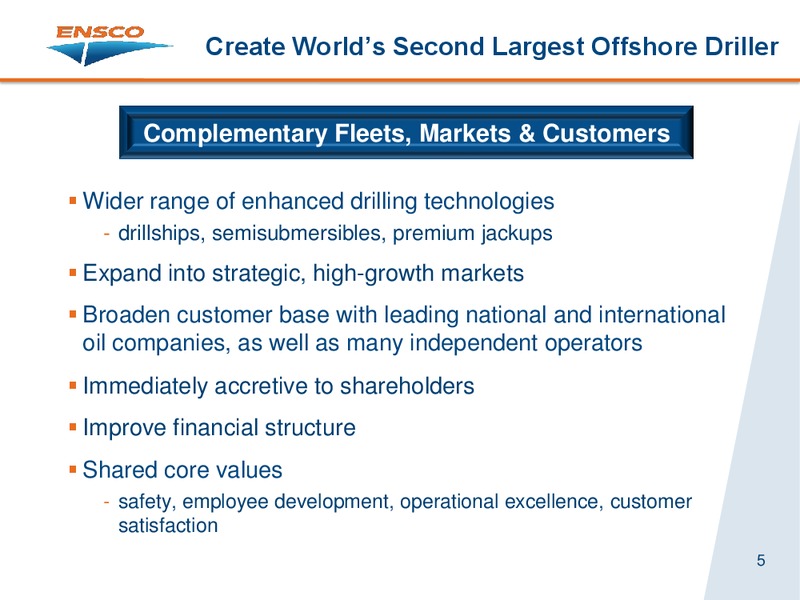 CREDIT SUISSE ENERGY SUMMIT – Ensco Plc – slide 4
