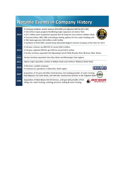 APRIL 2015 INVESTOR PRESENTATION – Enservco Corp – slide 8