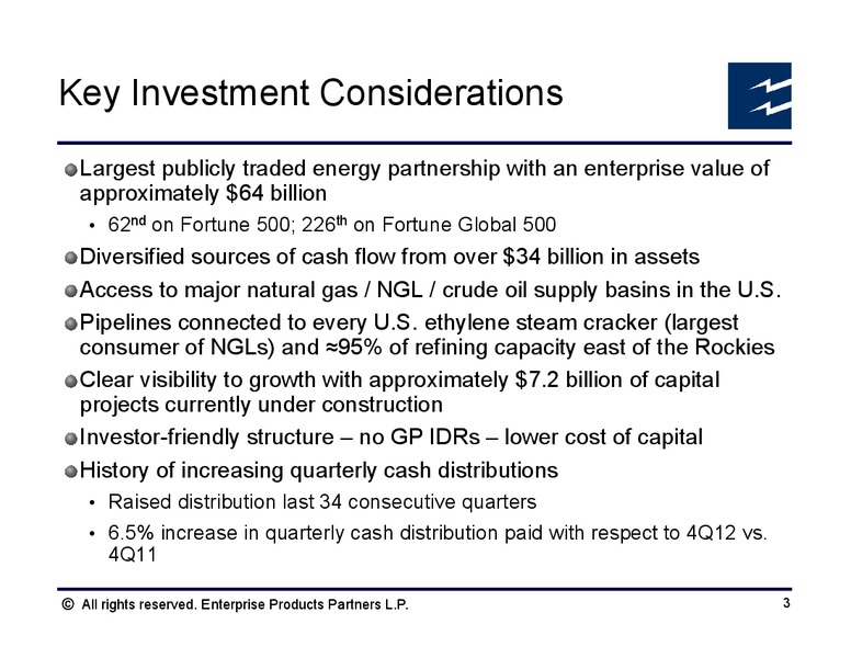 UBS MLP Conference – Enterprise Products Partners LP – slide 2